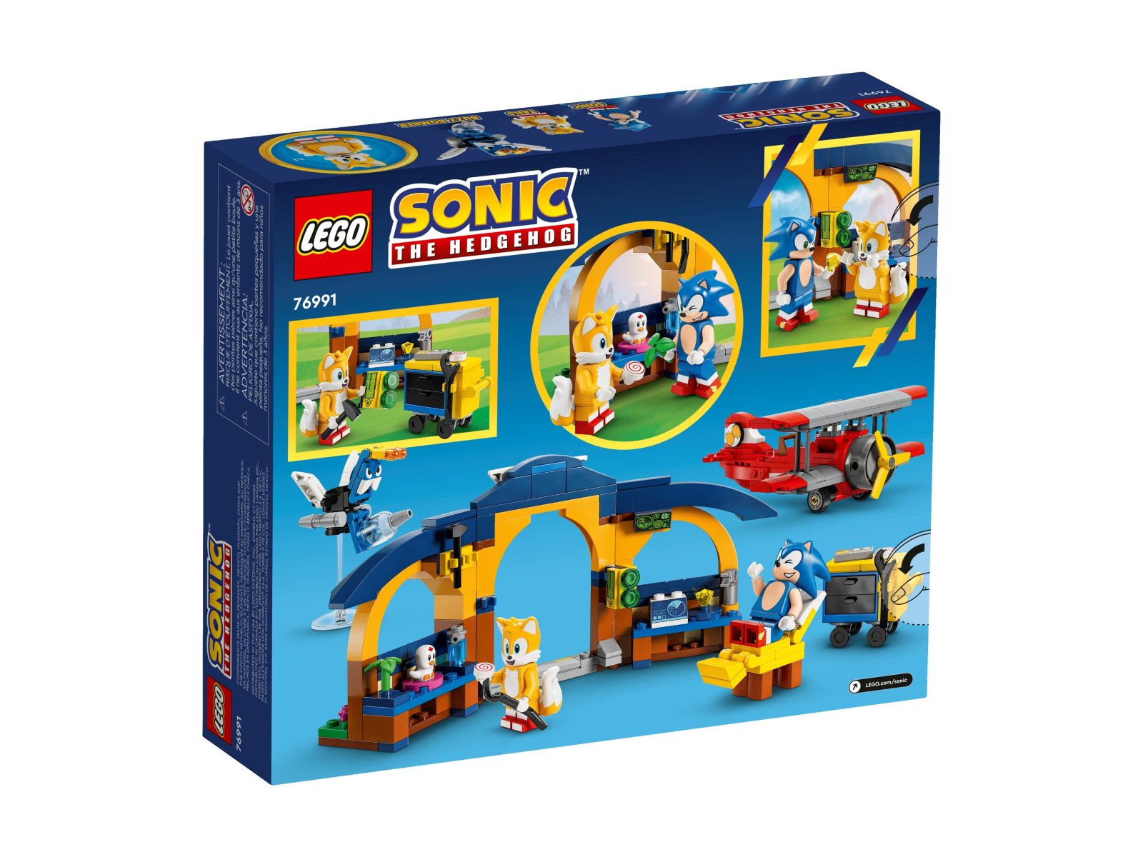 LEGO Sonic the Hedgehog Tails z warsztatem i samolot Tornado 76991