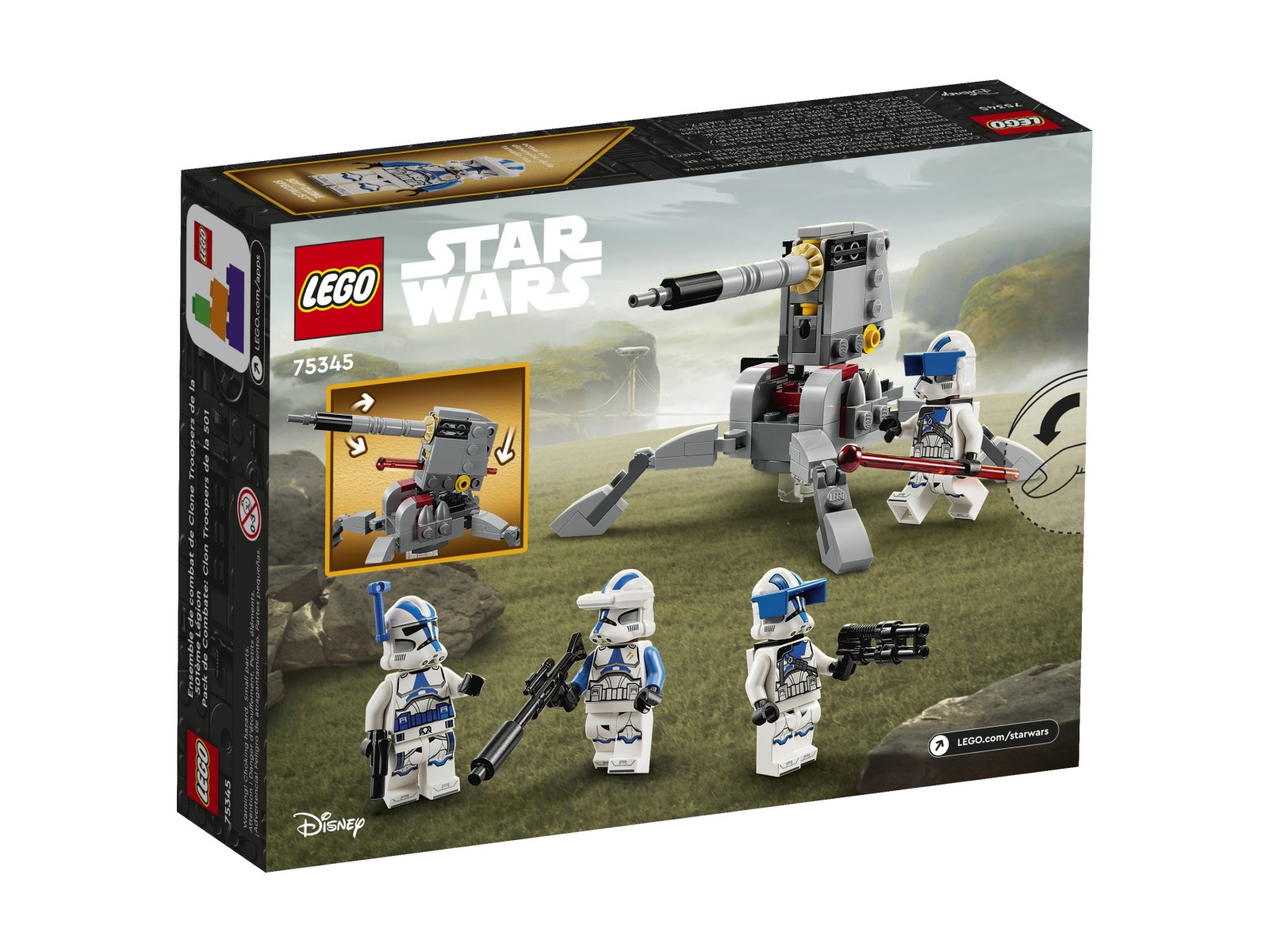 LEGO Star Wars Zestaw bitewny – żołnierze-klony z 501. legionu™ 75345