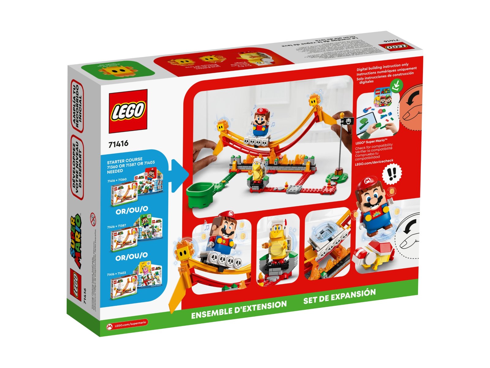 LEGO 71416 Super Mario Przejażdżka po fali lawy – zestaw rozszerzający
