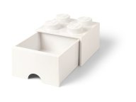 LEGO 5006208 Pudełko z szufladą w kształcie białego klocka LEGO® z 4 wypustkami