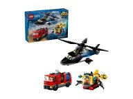 LEGO 60462 Zestaw z helikopterem, wozem strażackim i łodzią podwodną