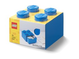 LEGO Pudełko z szufladą w kształcie niebieskiego klocka z 4 wypustkami 5006141