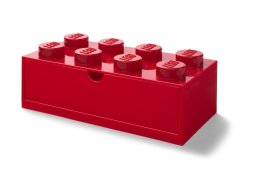 LEGO 5006142 Pudełko z szufladami w kształcie czerwonego klocka LEGO® z 8 wypustkami