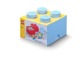 LEGO 5006169 Pojemnik w kształcie jasnoniebieskiego klocka z 4 wypustkami