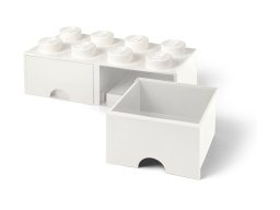 LEGO Pudełko z szufladą w kształcie białego klocka LEGO® z 8 wypustkami 5006209