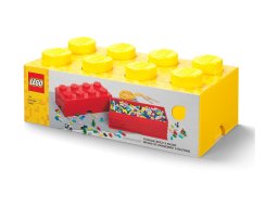 LEGO Żółte pudełko w kształcie klocka z 8 wypustkami 5006916