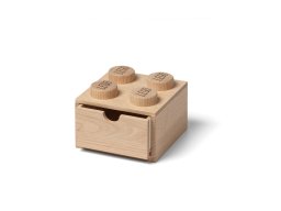 LEGO 5007113 Drewniana szufladka z 4 wypustkami — jasny dąb