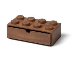 LEGO 5007116 Drewniana szufladka z 8 wypustkami — ciemny dąb