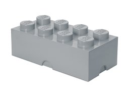 LEGO 5007268 Pudełko w kształcie klocka z ośmioma wypustkami – kamiennoszare