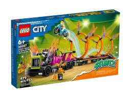 LEGO 60357 City Wyzwanie kaskaderskie — ciężarówka i ogniste obręcze