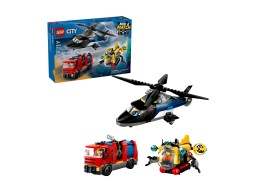 LEGO City Zestaw z helikopterem, wozem strażackim i łodzią podwodną 60462