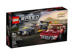 LEGO Speed Champions 76903 Samochód wyścigowy Chevrolet Corvette C8.R i 1968 Chevrolet Corvette