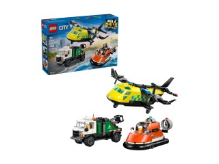 LEGO City Zestaw z samolotem, ciężarówką serwisową i poduszkowcem 60505