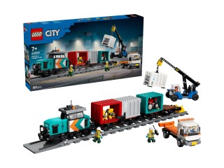 LEGO 60509 Portowy pociąg towarowy, dźwig i ciężarówka