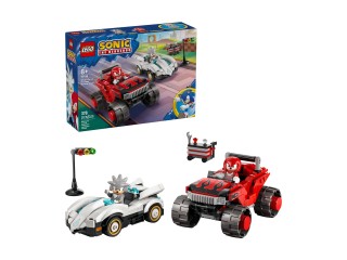 LEGO 77118 Silver w samochodzie kontra Knuckles w monster trucku