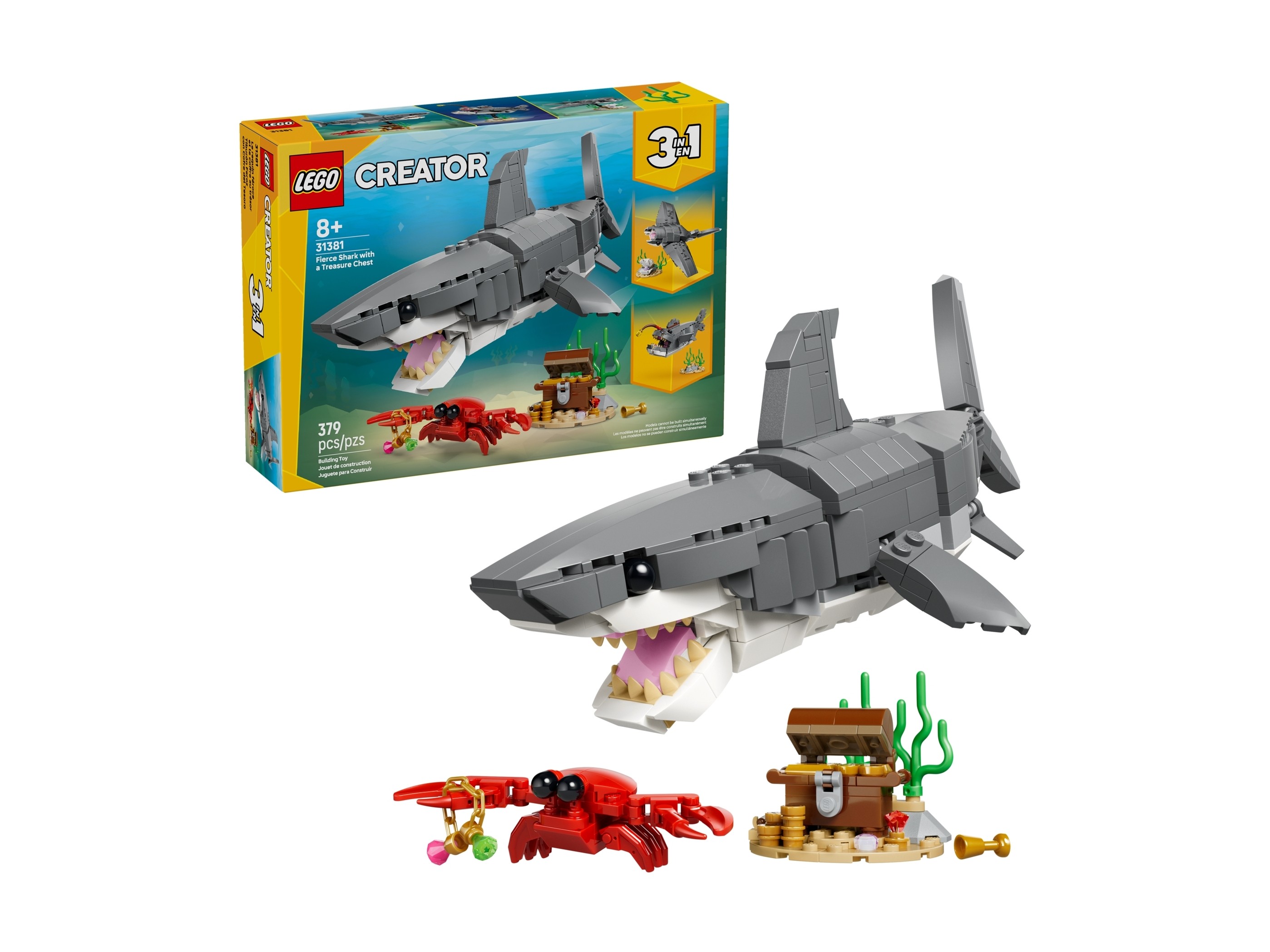 LEGO 31381 Groźny rekin i skrzynia ze skarbem