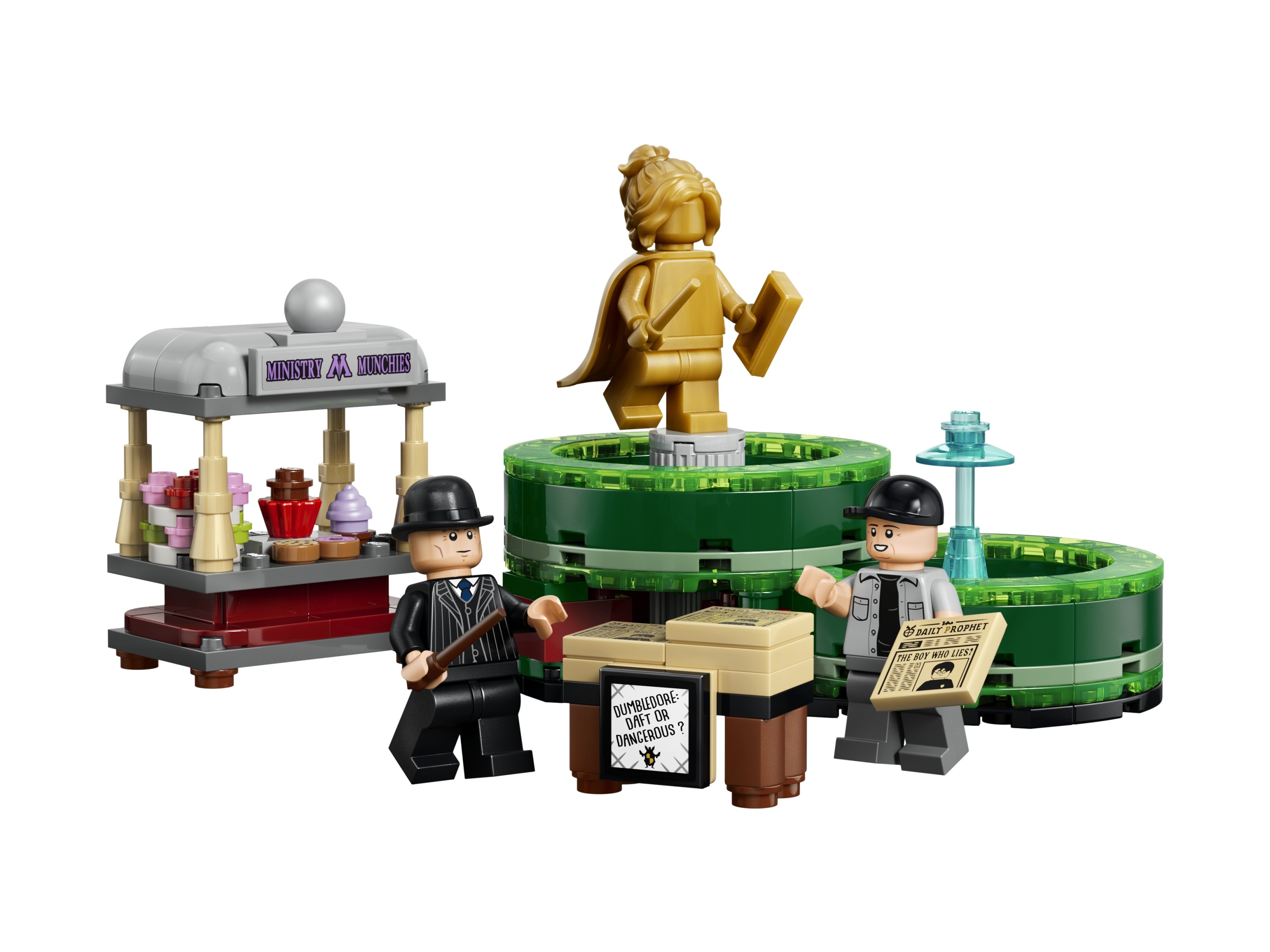 LEGO Harry Potter Przekąski Ministerskie i Prorok Codzienny — stoiska 40901