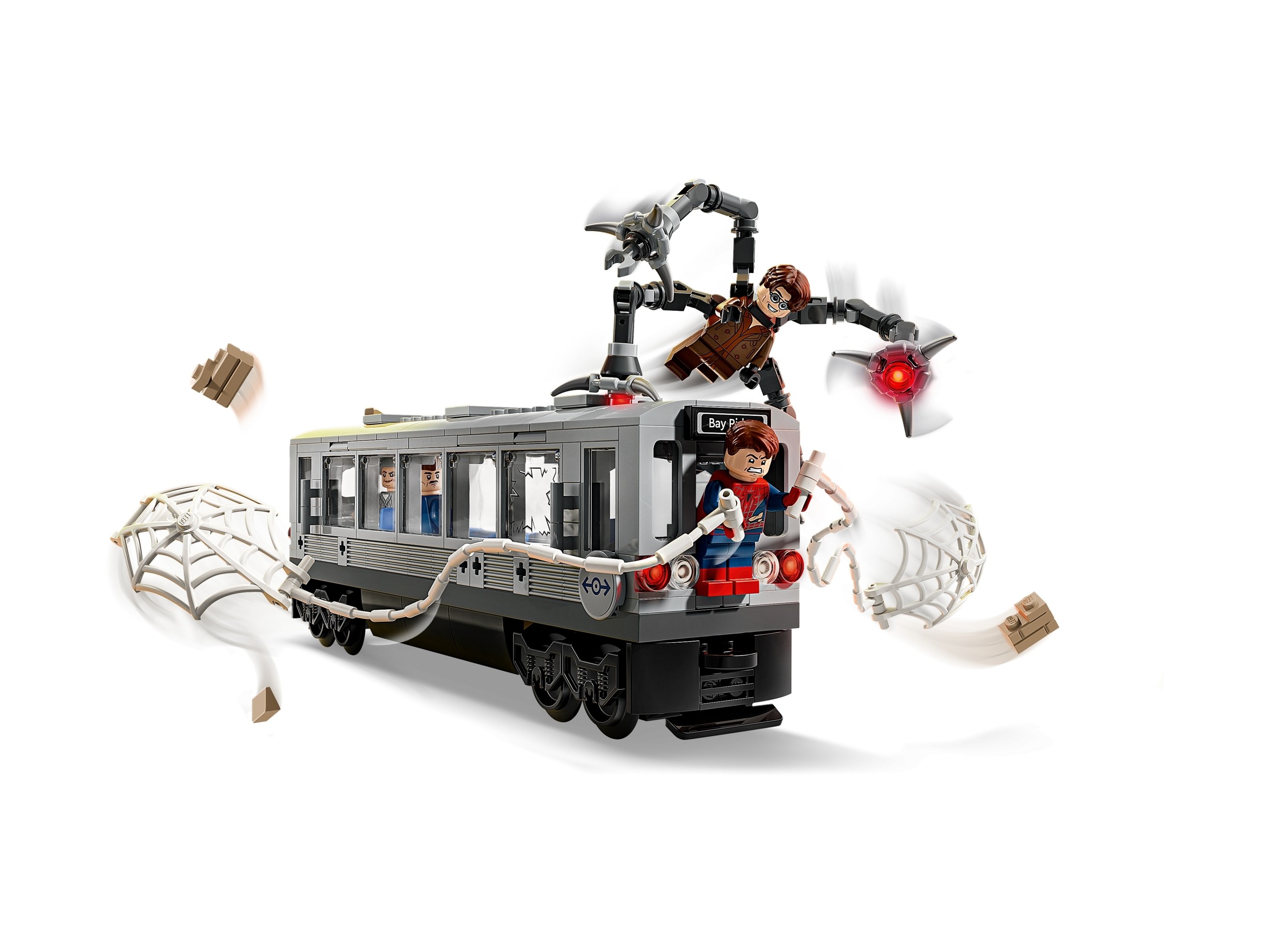LEGO Marvel 76321 Spider-Man kontra Doc Ock — scena w metrze